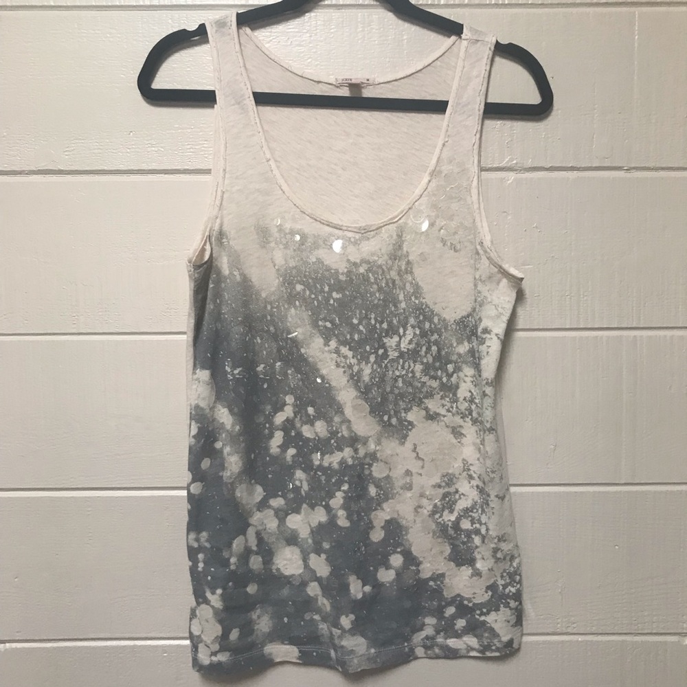 J. Crew • Cream Tank Top Sequin Detail Medium